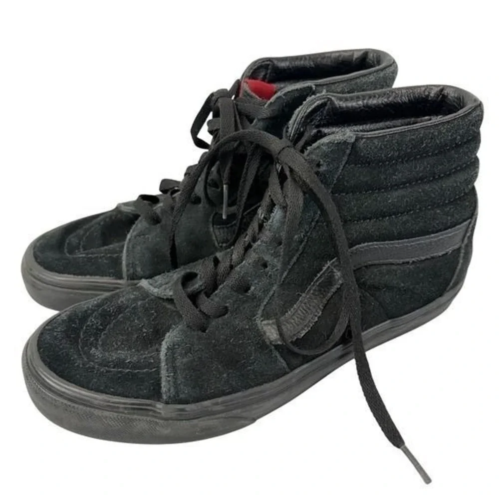 Vans Sk8 Hi Black Suede High Top Skate Shoes Men 6.5 Women 8